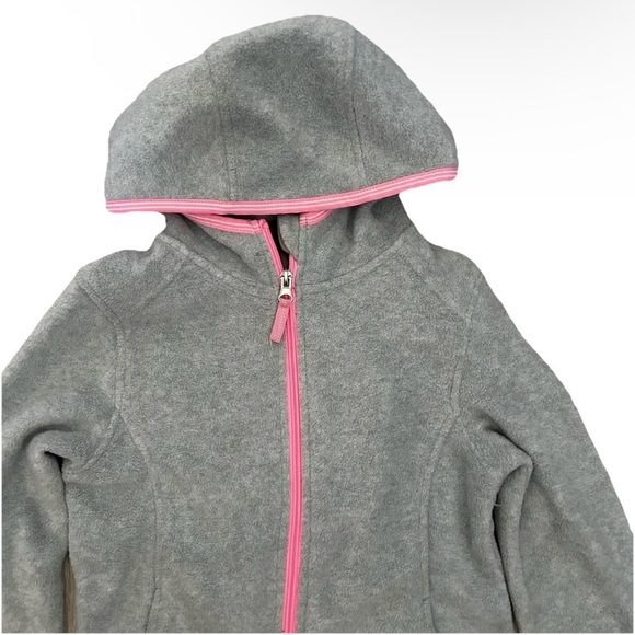 Zeroxposur Girls Grey Full Zip Hooded Fleece With Pink Zipper Size 7/8 - Picture 4 of 4